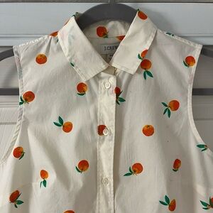 Collared button down tank